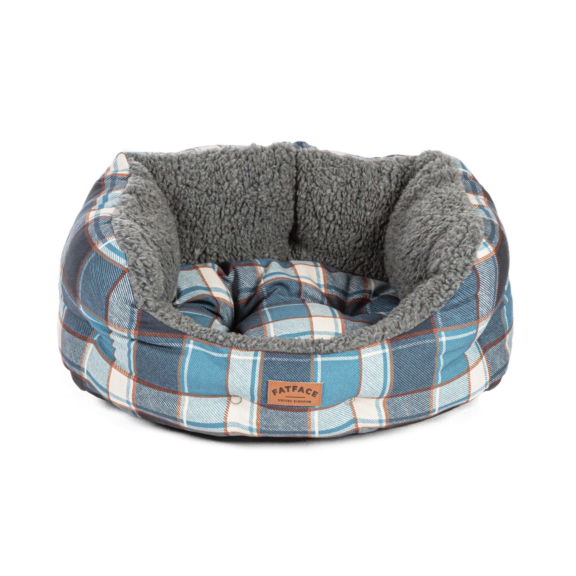 Fat Face Fleece Check Dogs Deluxe Slumber Dog Bed by Danish Design | Barks & Bunnies