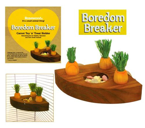 Rosewood Carrot Toy 'n' Treat Holder for Rabbits & Small Animals | Barks & Bunnies