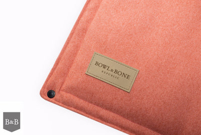 Bowl & Bone Republic Loft Mat Coral, Travel Dog Bed | Barks & Bunnies