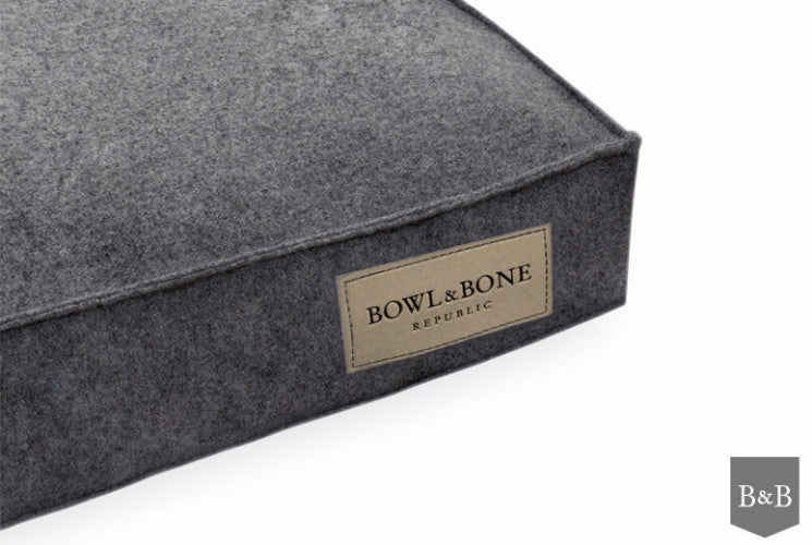 Bowl &amp; Bone Republic Loft Cushion Graphite, Dog Bed | Barks &amp; Bunnies