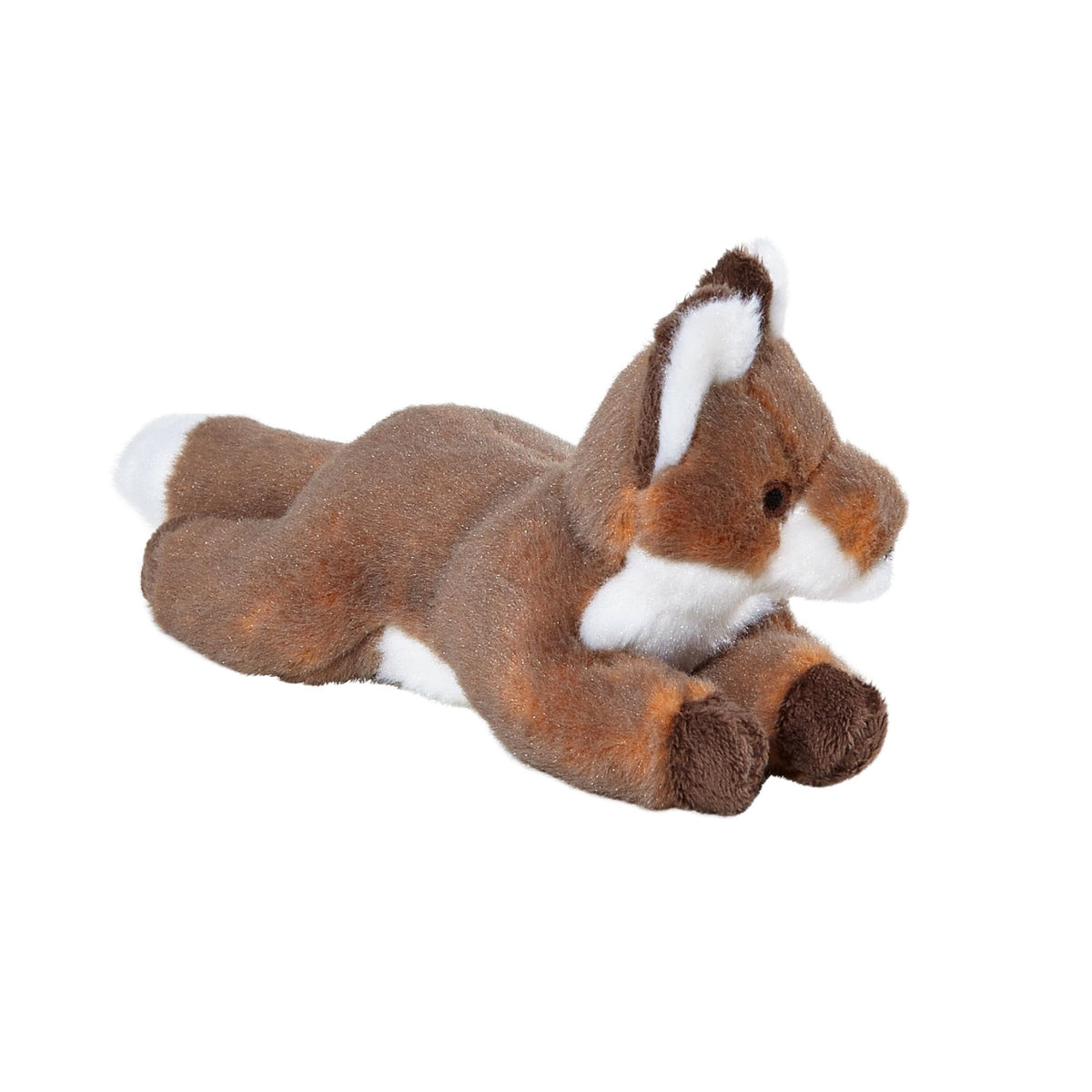 Fluff & Tuff Anderson Fox brown luxury plush dog toy side view on white background