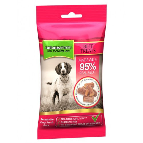 Natures Menu Real Meaty Beef Dog Treats | Barks & Bunnies