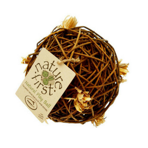 Happy Pet Natural Willow Play Ball for Rabbits | Barks & Bunnies