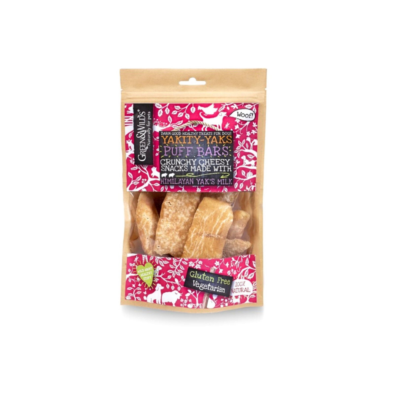 Green & Wilds Yakity-Yak Puff Bars, Yakers Dog Chews | Barks & Bunnies