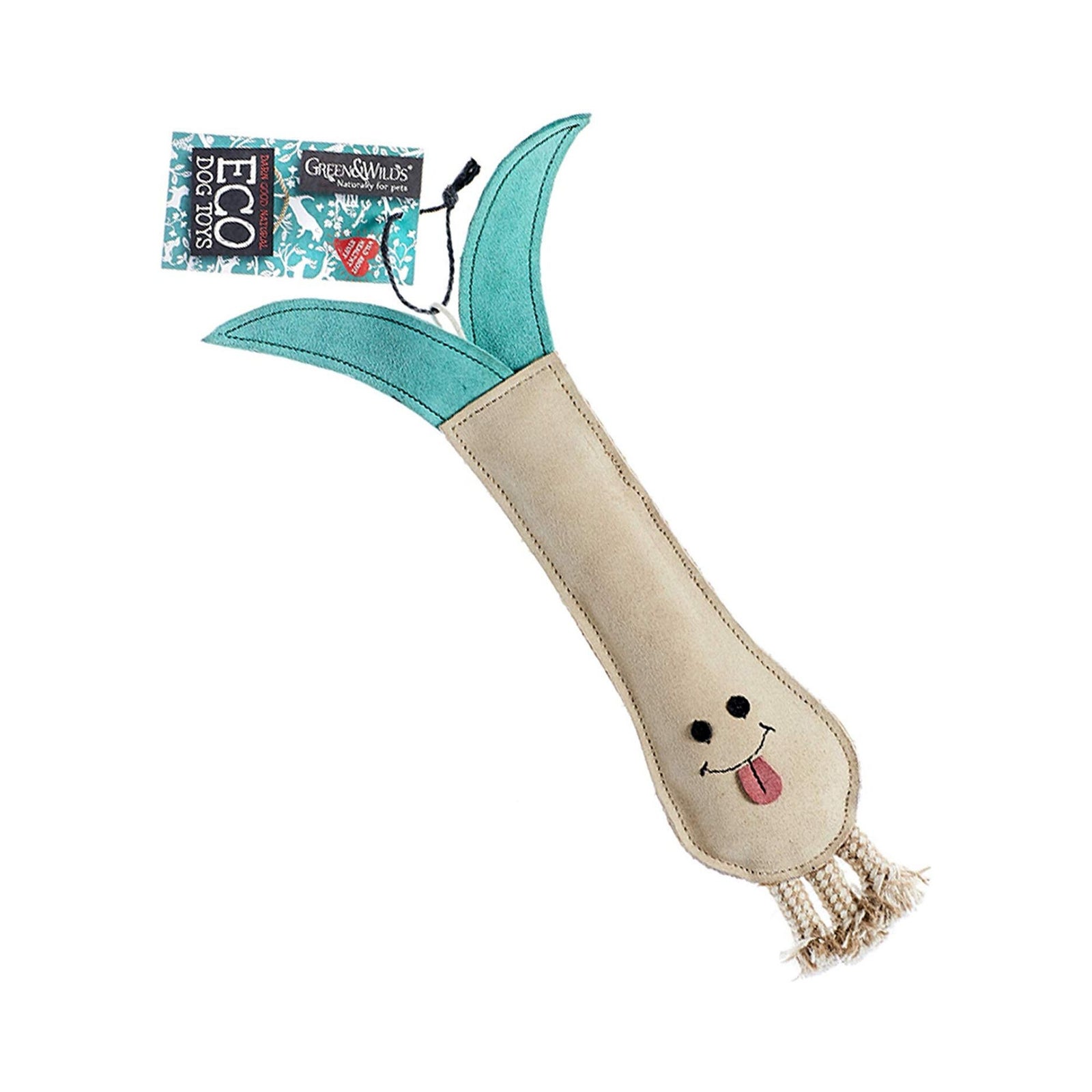 Green & Wilds Lenny The Leek, Eco Friendly Dog Toy | Barks & Bunnies