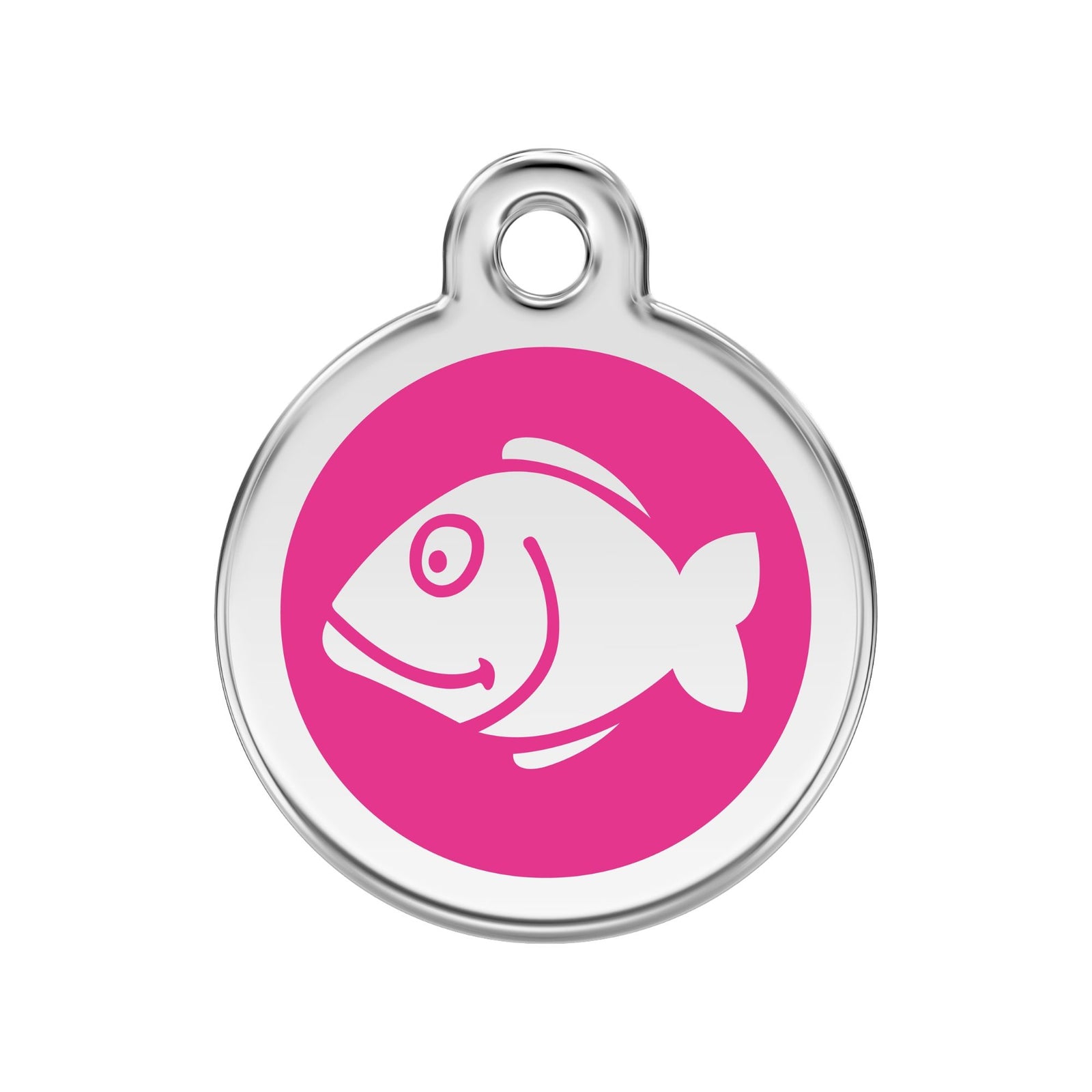 Red Dingo Fish Cat Tag, Enamel Pet Tag UK | Barks & Bunnies