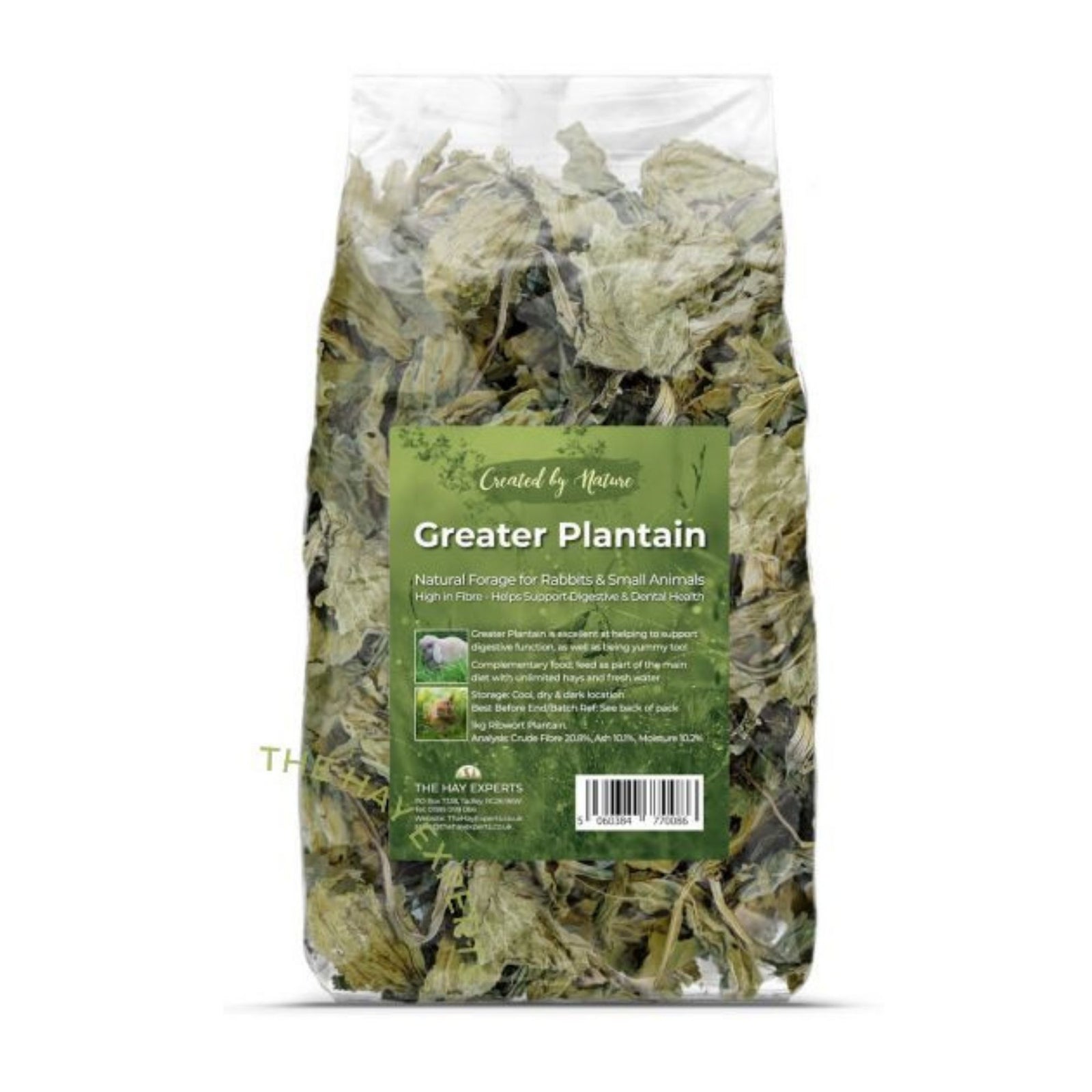 The Hay Experts Greater Plantain, Dried Herbs for Rabbits | Barks & Bunnies