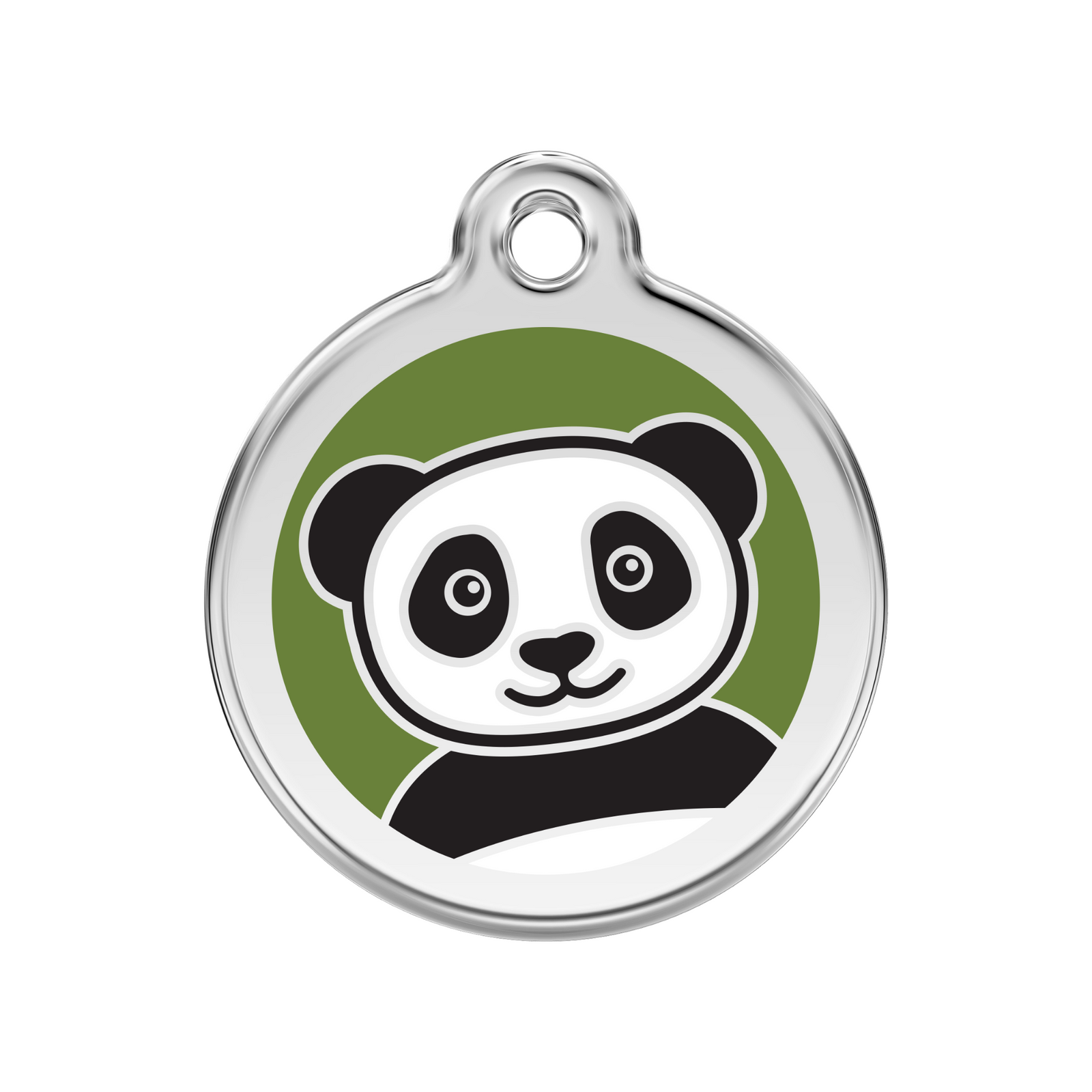 Red Dingo Panda Dog Tag, Enamel & Stainless Steel | Barks & Bunnies
