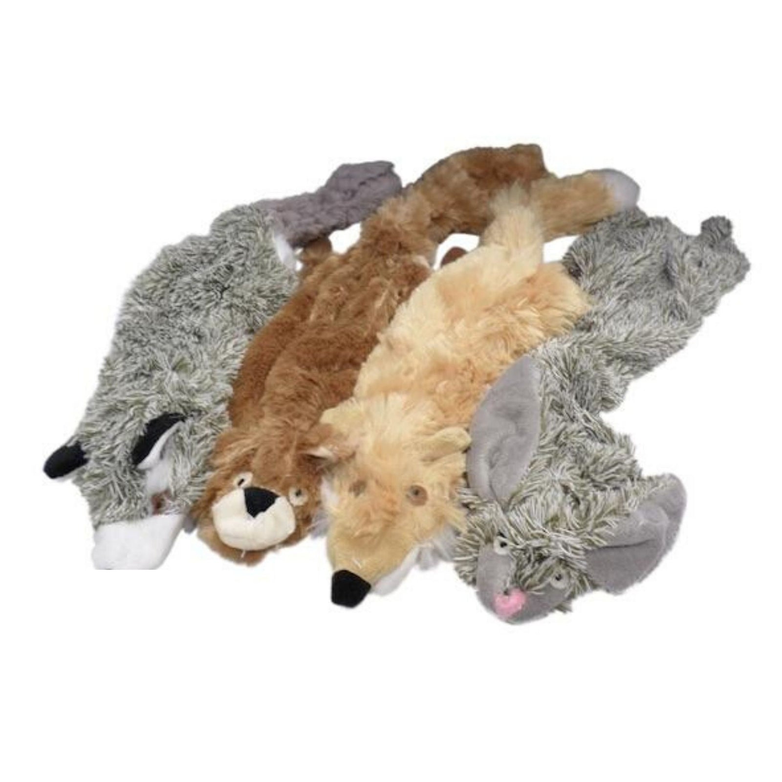 Skinneeez Classic Unstuffed Dog Toys Rabbit & Squirrel | Barks & Bunnies