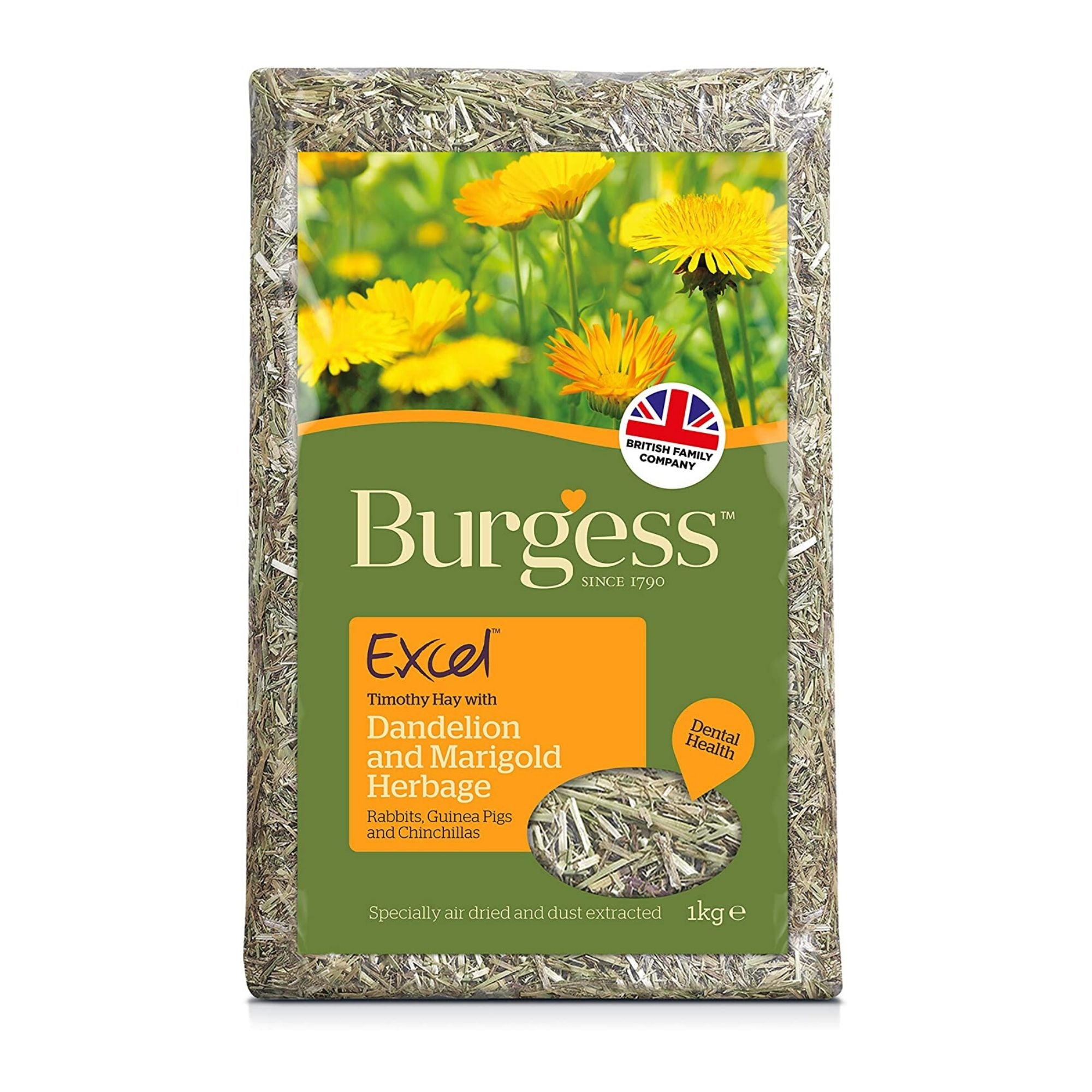 Burgess Excel Herbage Dandelion & Marigold Timothy Hay | Barks & Bunnies