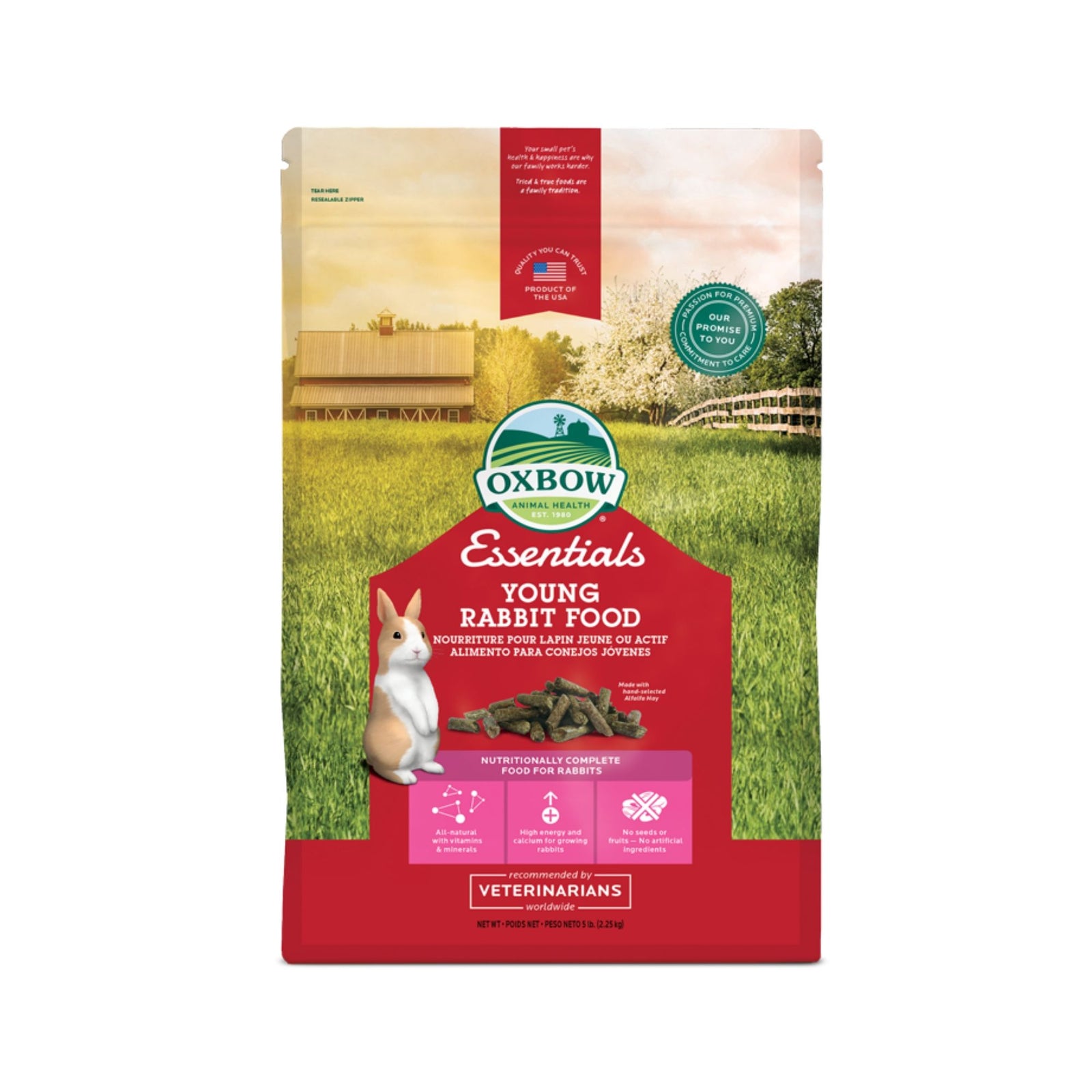 Oxbow Essentials Young Rabbit Food, Junior Food | Barks & Bunnies