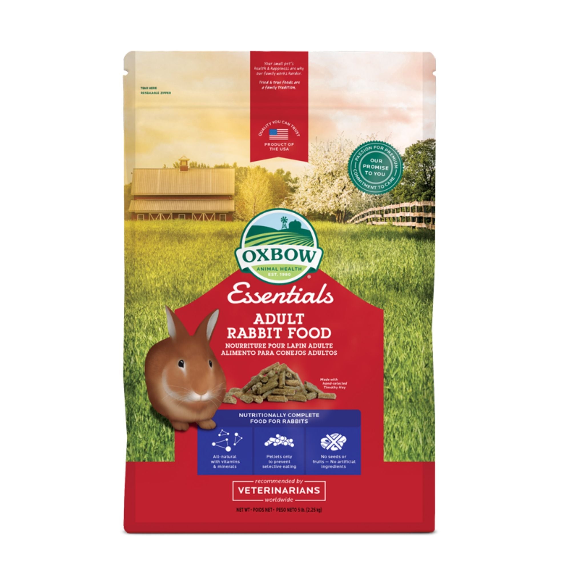 Oxbow Essentials Adult Rabbit Food, Junior Food | Barks & Bunnies