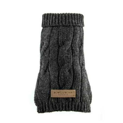 Bowl &amp; Bone Aspen Pullover Grey, Warm Wool Dog Coat | Barks &amp; Bunnies