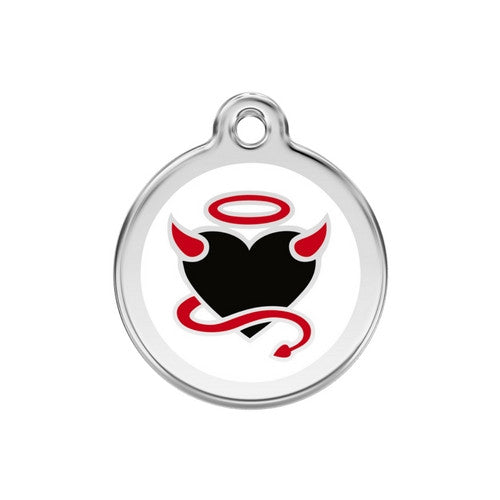 Red Dingo Little Devil Dog Tag, Stainless Steel ID Tag | Barks & Bunnies