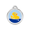 Red Dingo Rubber Duck Dog Tag, Enamel Pet ID Tag | Barks & Bunnies