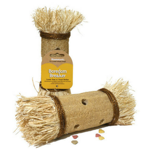 Rosewood Loofa Toss 'n' Treat Roller, Rabbit Toys | Barks & Bunnies