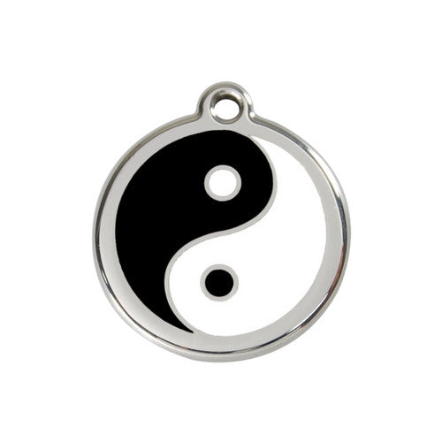 Red Dingo Ying & Yang Dog Tag, Enamel Pet ID Tag UK | Barks & Bunnies