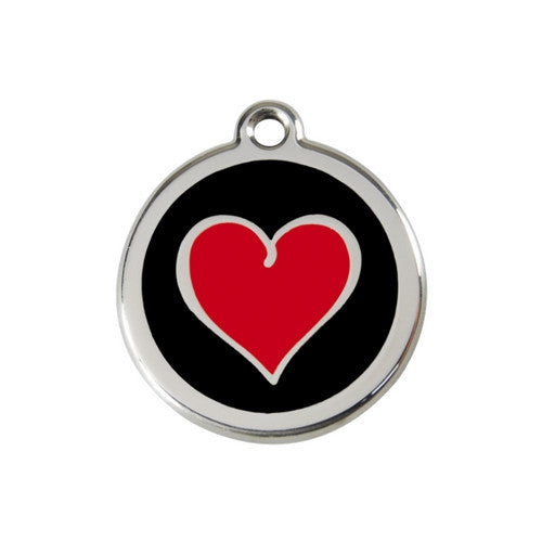 Red Dingo Heart Dog Tag, Enamel & Stainless Steel | Barks & Bunnies