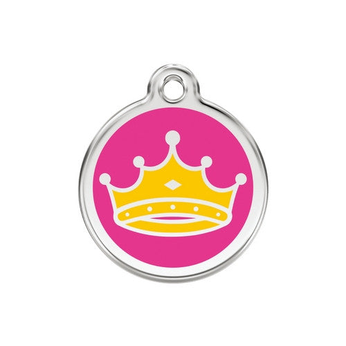 Red Dingo Queen Dog ID Tag, Enamel & Stainless Steel | Barks & Bunnies