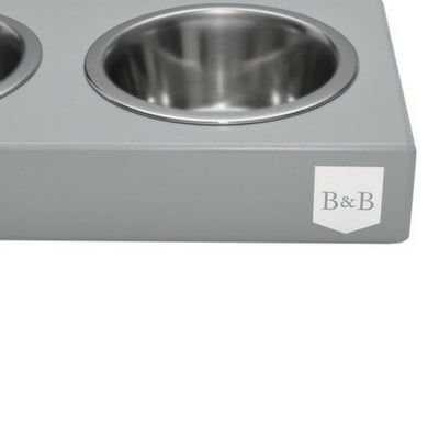Bowl & Bone Republic DUO Grey, Handmade Dog Bowl | Barks & Bunnies