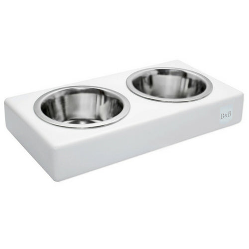 Bone shaped discount dog bowl holder