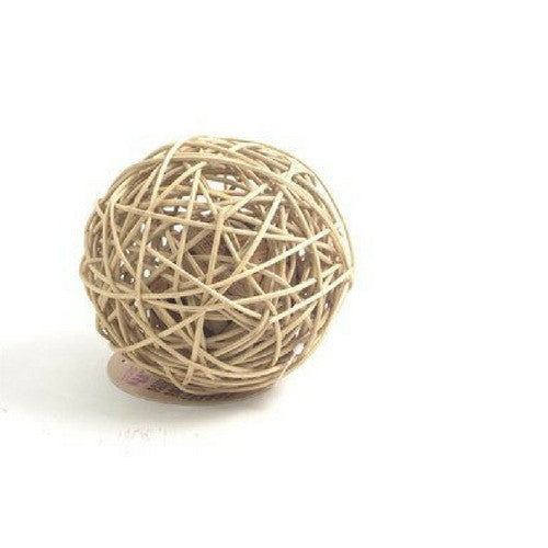 Rosewood Naturals Rattan Wobble Ball, Rabbit Toy | Barks & Bunnies