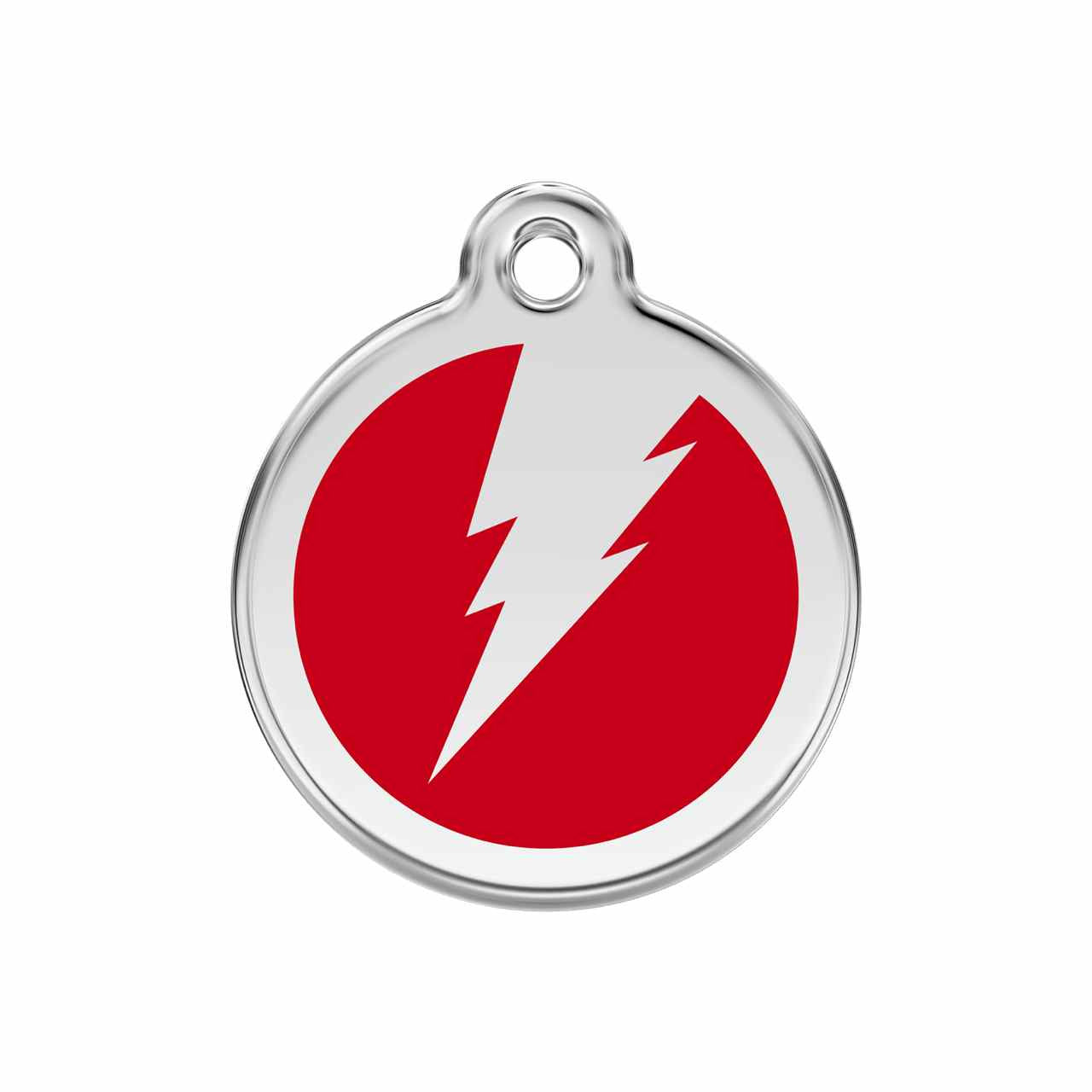 Red Dingo Lightening Bolt Dog Tag, Enamel Pet Tag | Barks & Bunnies