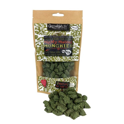 Green & Wilds Mighty Mussel Munchies, Green Lipped for Dogs | Barks & Bunnies