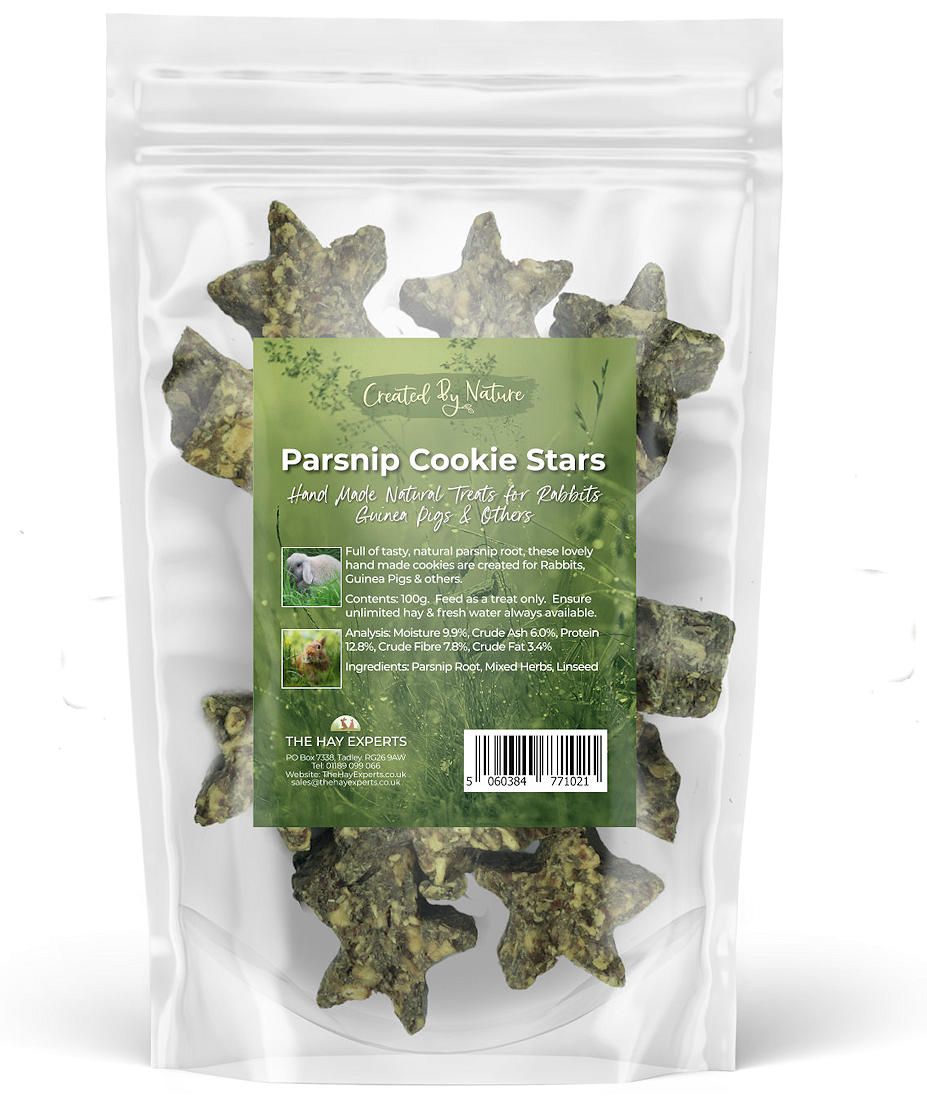 The Hay Experts Parsnip Cookie Stars | Barks & Bunnies