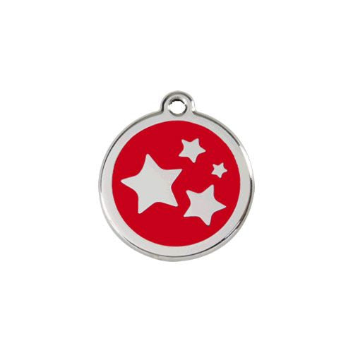 Red Dingo Stars Dog ID Tag UK | Barks & Bunnies