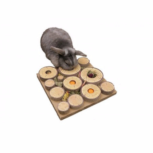 Rosewood Maze-a-log Treat Challenge Toy for Rabbits | Barks & Bunnies